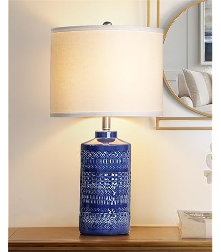 Fangio Lighting 8827WH Transitional Ceramic Table Lamp with